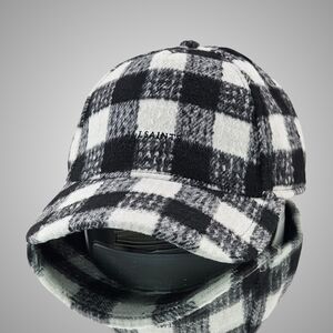 All Saints Hat Cap Black White Check Adjustable Baseball Cap Cottagecore Outdoor
